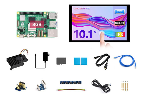 Waveshare Kit De Pantalla, Compatible Con Raspberry Pi 5 8gb