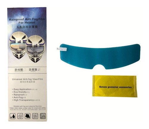Imagen 2 de 5 de Film Anti Lluvia Para Visor De Casco Moto Rainproof