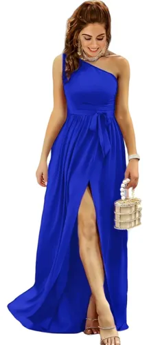 Vestido azul marino con amarillo hotsell