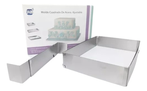 Molde De Acero Cuadrado / Rectangular Ajustable X 2 Pz