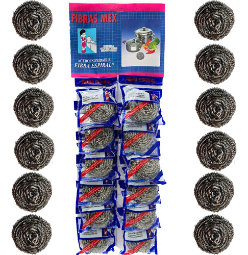 3 Tiras D Fibra D Acero Inoxidable Fibra Mex C 12 Pieza C/u