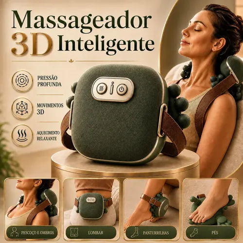 Massageador Pescoco Ombro Maozinha 3d Eletrico Com Aquecimento Recarregavel Maozinha Portatil Relaxante Corporal Compacto E Pratico Usar Em Casa Ou