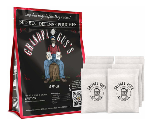 Grandpa Gus's Bed Bug Defense Pouches; Special Oil Blend Wit