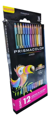 Lápices De Colores Metálicos Unipunta 12 Piezas Junior