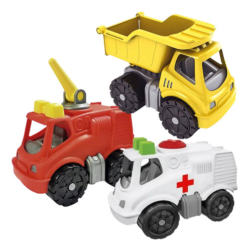 Emergencia Bombero Volcador Mini Vehiculos Duravit Combo X3