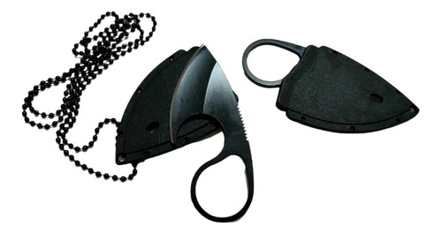 Mini Daga Colgante Push Dagger Supervivencia Táctica Negro