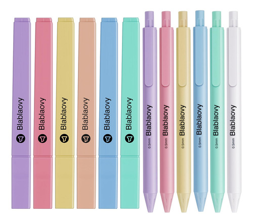 Bible Highlighters And Pens No Bleed, 12 Pcs Pastel Highlig.