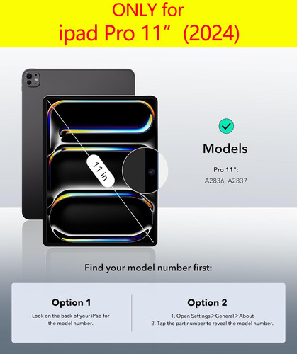 Funda Protectora Piel Auténtica Ipad Pro M4 5ª Gen A2836/a28 Marrón