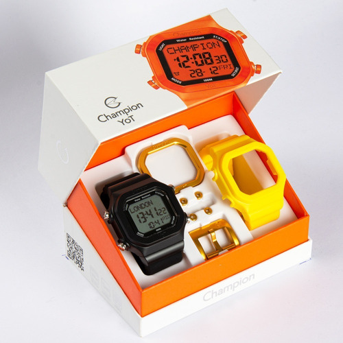 Relógio Champion Digital Yot Troca Pulseira Original 2 Cores