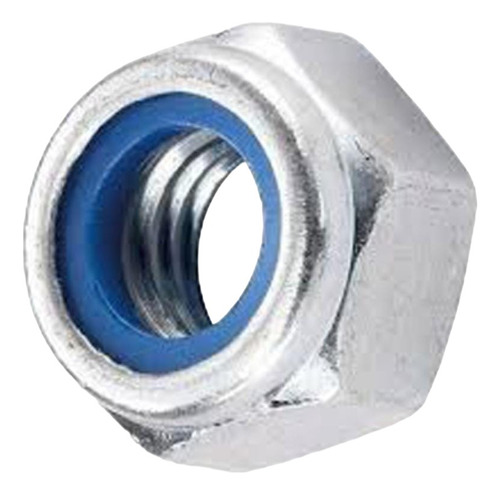 Tuerca Seguro Nylon Zincada M-8 Pack 100 Unid