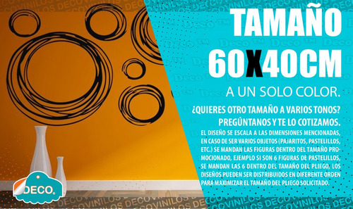 Vinil Decorativo Pared Líneas En Círculo