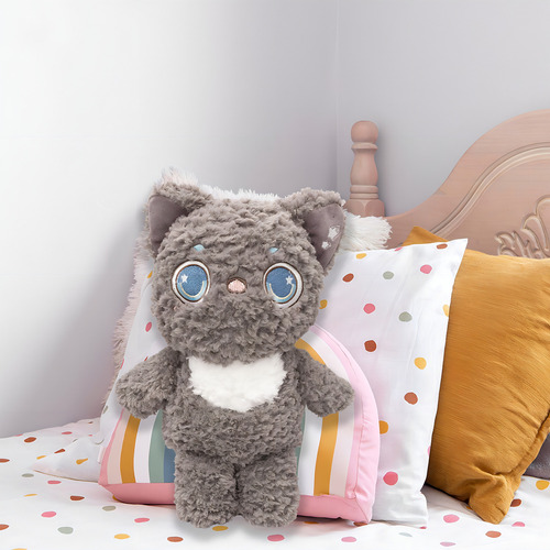Oso De Peluche Tierno Pelaje Colorido Y Divertido Detalle Color Gris