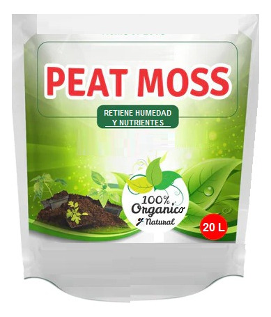 20 Litros De Peat Moss Premium Equivale A 3.5kg Turba Rubia