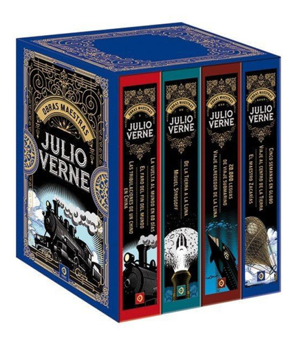 Julio Verne -0bras Maestras- 4 Volumenes, De Verne, Julio. Editorial Edimat Libros, Tapa Dura, Edición 1 En Español, 2023