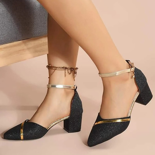 Sandalias De Tacón Alto Para Mujer Punta Puntiaguda Fiestas
