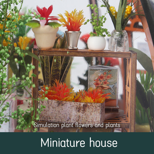Kit De Casa De Muñecas En Miniatura De Bricolaje Con Luz Led
