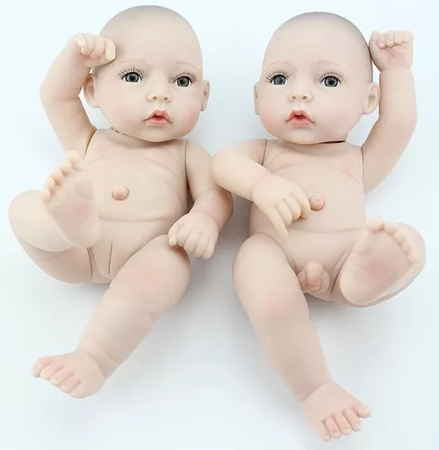 Bebês Reborn gêmeos Caio e Caetano corpo de silicone