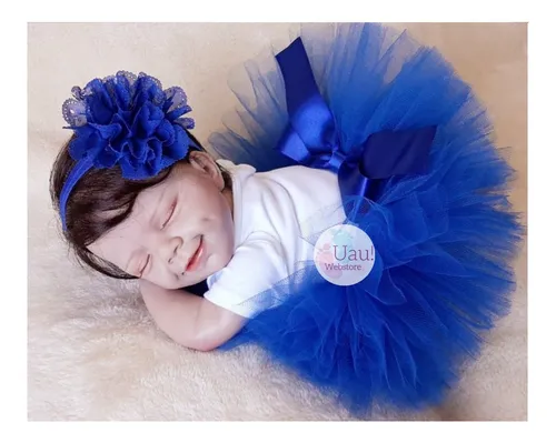 Saia tutu cheap azul royal
