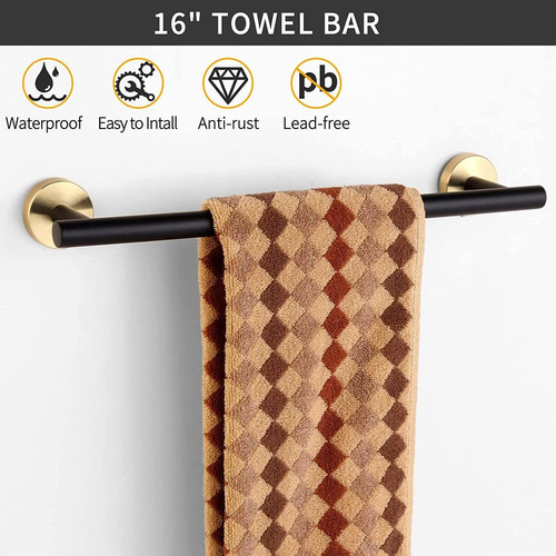 Imagen 6 de 12 de Juego De Accesorios De Baño De Acero Inoxidable Para Baño, 5