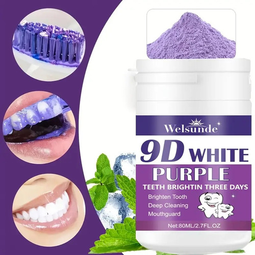 2 Polvos Blanqueadores De Dientes Morado