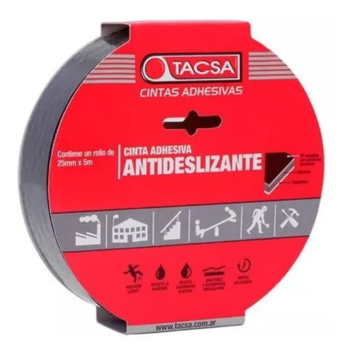 Cinta Antideslizante Tacsa 25mm X 5m Escalera Escalon