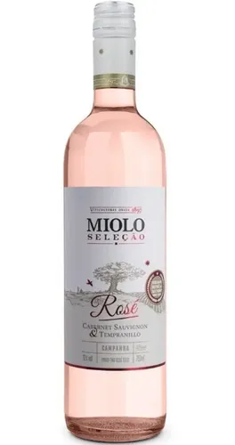 Vinho Brasileiro Rosé Seco Miolo Seleção Carbenet Sauvignon Tempranillo Campanha Garrafa 750ml