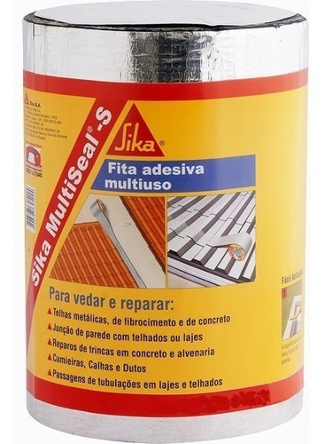 Fita Asfáltica Aluminizada Telhado Auto Adesiva 20x10 Sika