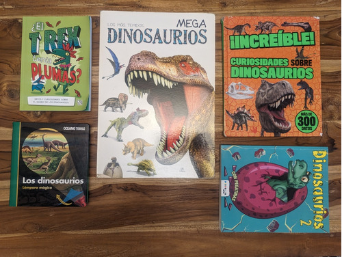 Conjunto Lote Libros Dinosaurios Tapa Dura Y Blanda