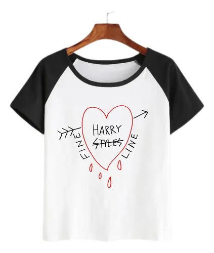 Remera Manga Corta Harry Style Fine Line Corazon