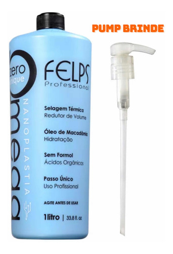 Felps Progressiva Sem Formol Omega Zero 1l + Brinde