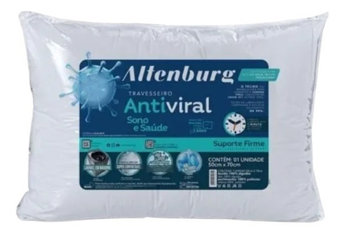 Travesseiro Altenburg Sono E Saúde Antiviral 50x70 Cm - 0156 Cor Branco