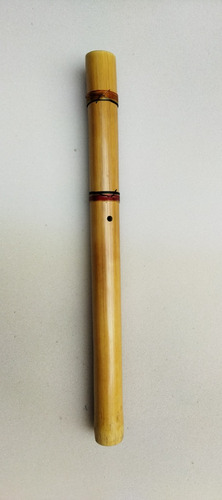 Quena De Bambu + Funda Protectora De Lona + Colgador Ó Talí (Usado)