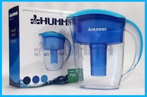 Jarra Purificadora Humma Tulip - 2,4 Litros + 2 Filtros Color Turquesa