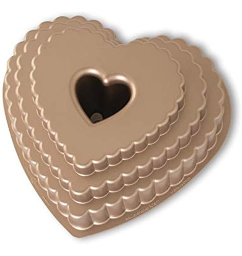 Nordic Ware Tiered Heart Bundt Bronce