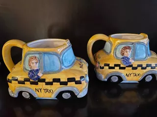 Set De Tazas Nyc Taxi Increíbles!! Únicas-se Venden X 2