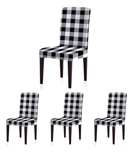 Colorbird Buffalo Check Spandex Chair Slipcovers Extraíble U