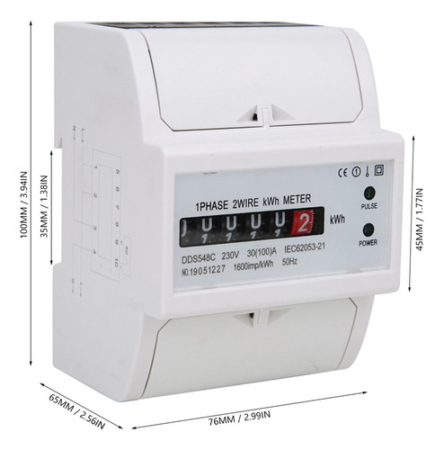 Medidor De Energía Dds548c, Vatios/hora, Monofásico, 4p, 230