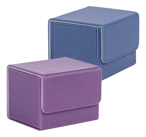 . Caja De Cubierta De Colección De 2 Piezas, Violeta Y Azul