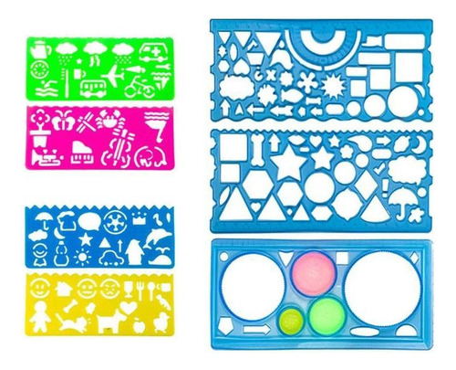 A 7 Plantillas De Dibujos Geométricos, Regla Geométrica