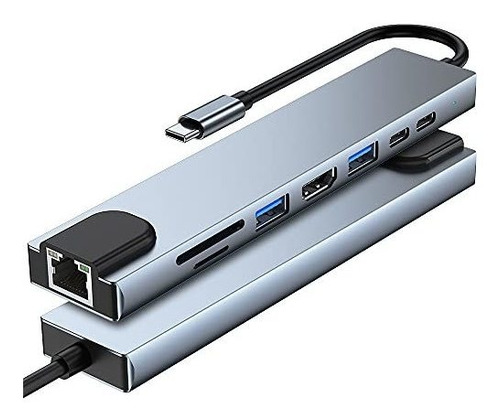 Hub Usb - Usb C Hub Type-c 3.1 To 4k Hdmi-compatible Rj45 Us