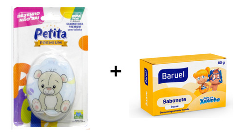 Saboneteira Infantil Petita Premium + Sabonete Barra Xuxinha