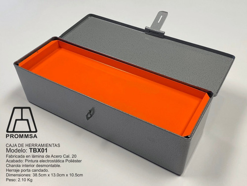 Caja De Herramientas Robusta Y Duradera, En Acero Cal.20