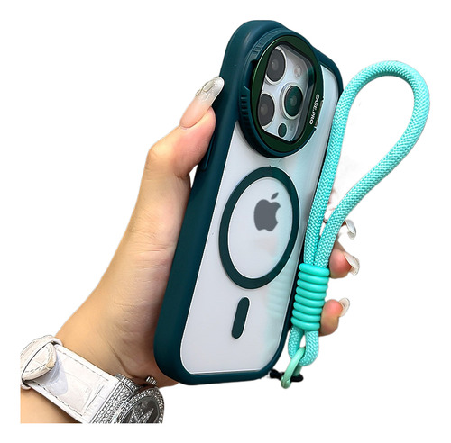 I Capa Magsafe Para iPhone Com Protetor De Câmera + Alças