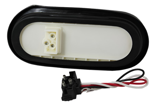Plafón 10-30v Ovalado Led Ámbar Base De Goma - Truck 9202