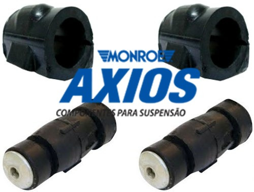 Imagem 2 de 6 de Kit Bucha Bieleta Estabilizador Renaul Logan Sandero - Axio