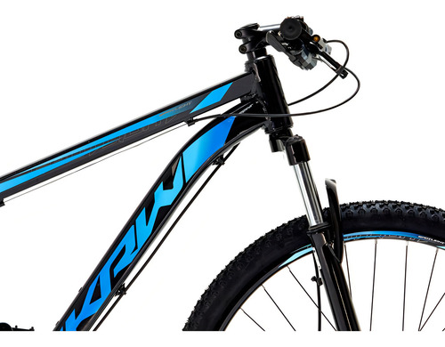 Bicicleta Aro 29 Krw Alumínio 27vel Hidráulico Com Trava S9 Cor Preto/azul
