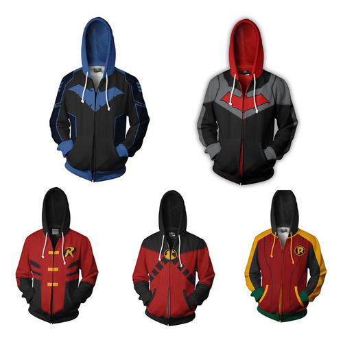 Sudadera De Halloween Dc Hero Batman Robin Para Cosplay En 3