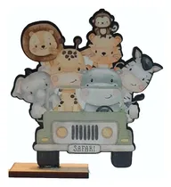 Comprar Centro De Mesa Economico X10u Animales Selva Jeep Baby 