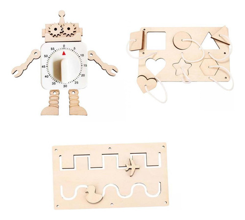 Tablero Ocupado Montessori De 3 Uds., Accesorios De
