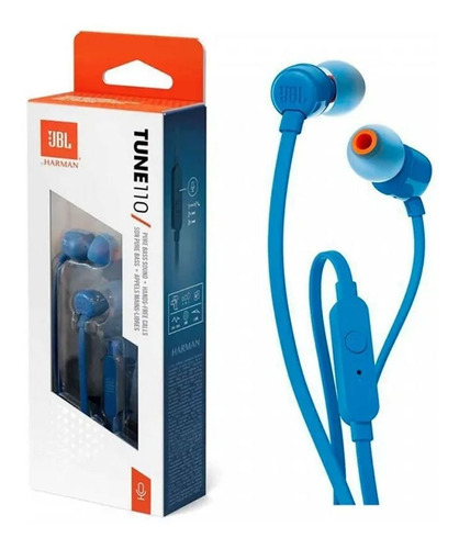 Jbl Auricular Con Microfono T110 Azul